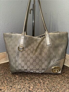 Gucci vintage New Britt Medium Tote Bag ✅ authentic✅ rehab.